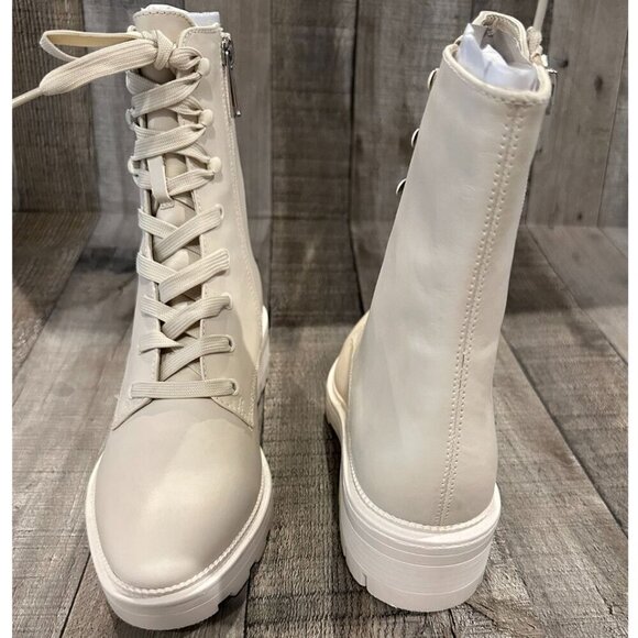 Clear by Dolce Vita | Ivory Leather Lottie Boots | Size 6.5 - Picture 2 of 15